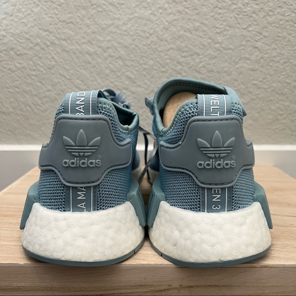 NEW Adidas NMD R1 Blue & White Athletic Sneakers 4.5Y W6 - Picture 3 of 9